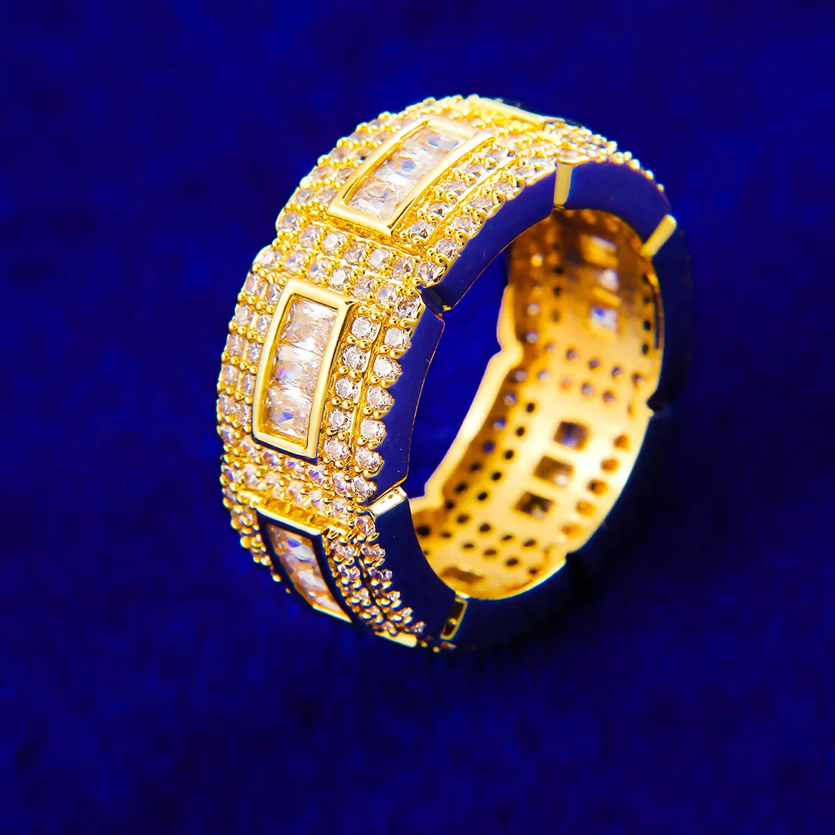 Iced Out Baguette Ring