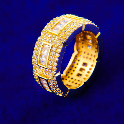 Iced Out Baguette Ring