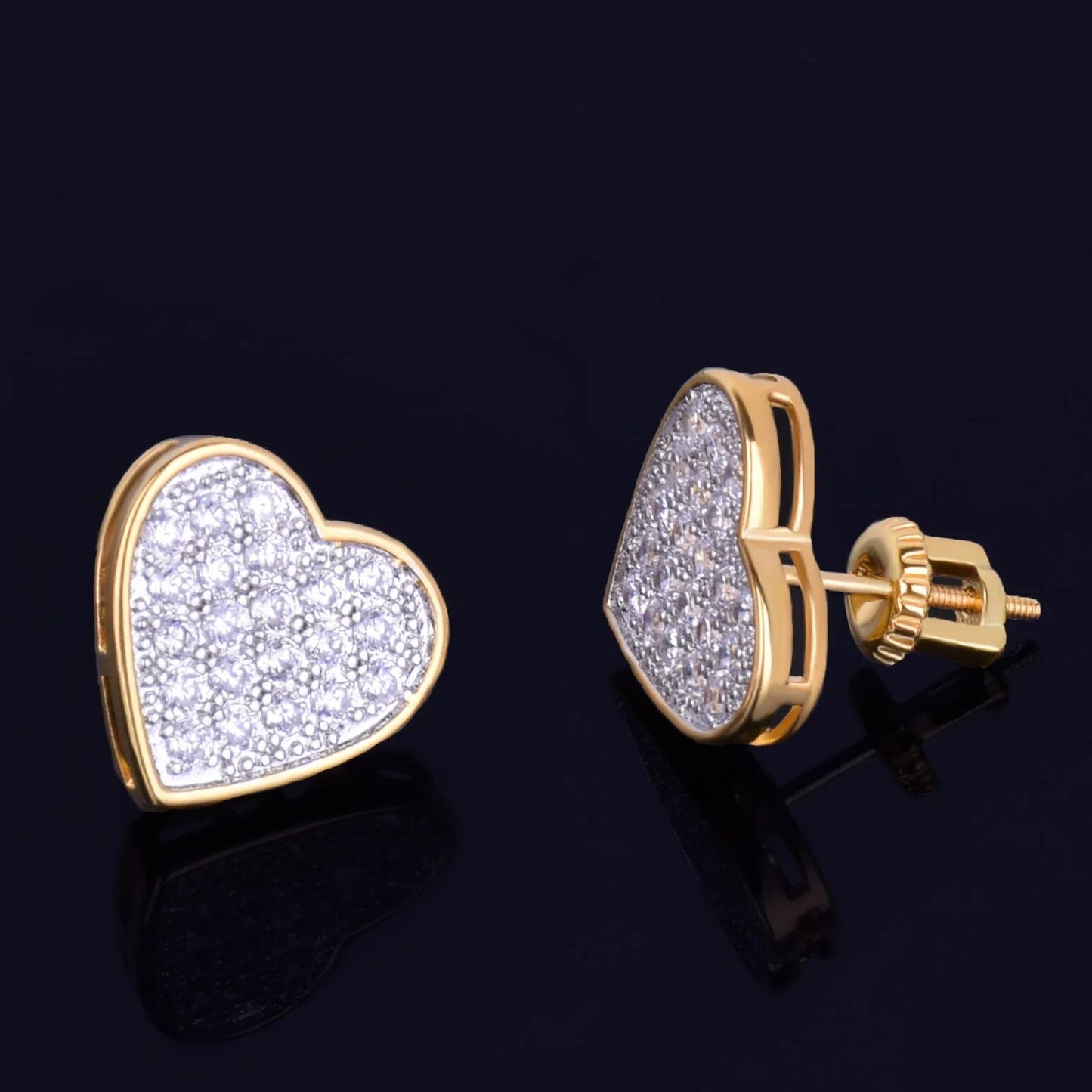 Heart shaped Stud Earring