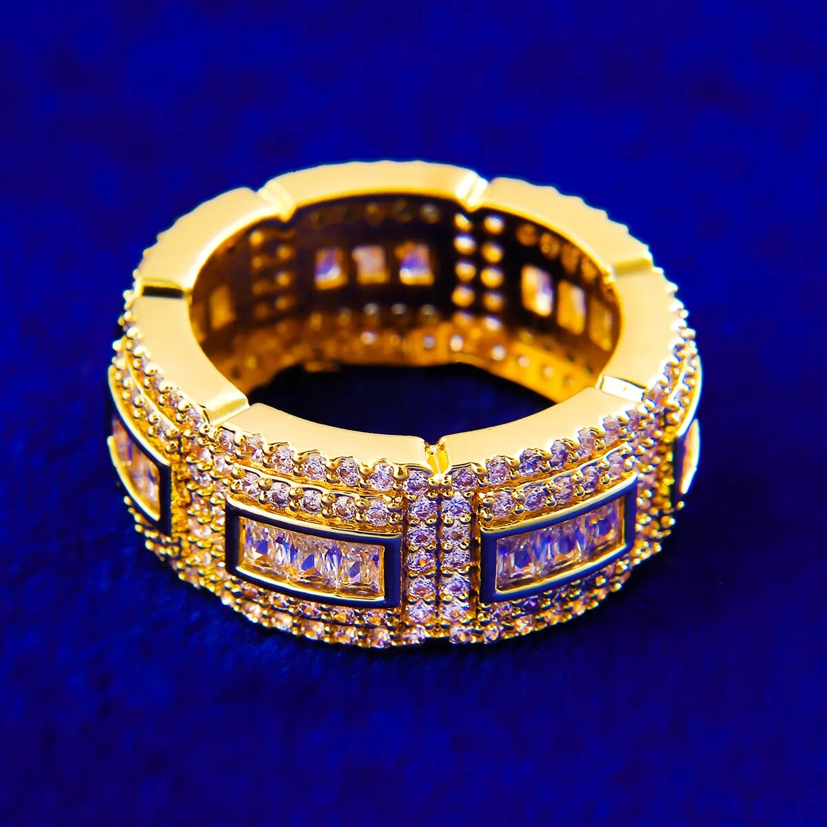 Iced Out Baguette Ring