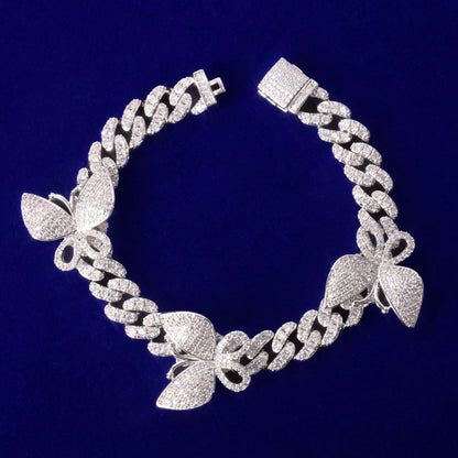 Butterfly Miami Cuban Link Bracelet