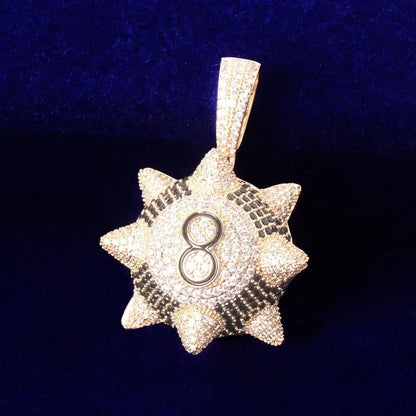 Spiked 8 Ball Pendant