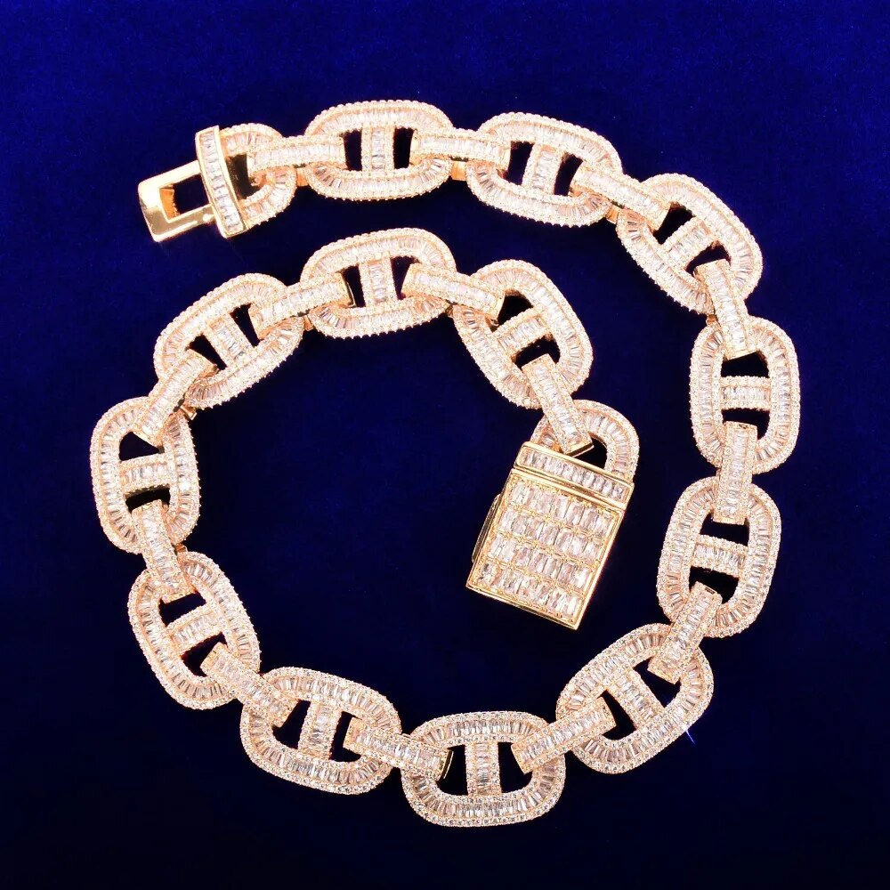 Baguette Zero Cuban Link Chain