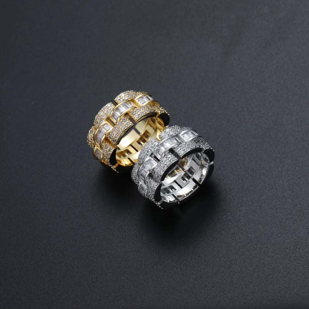 Treaded Baguette Ring