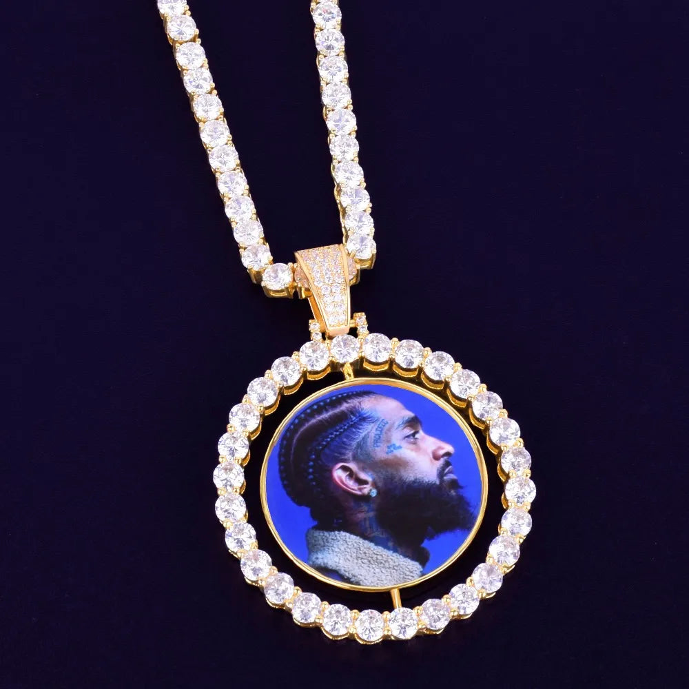 Spinning Double-Sided Custom Photo Pendant