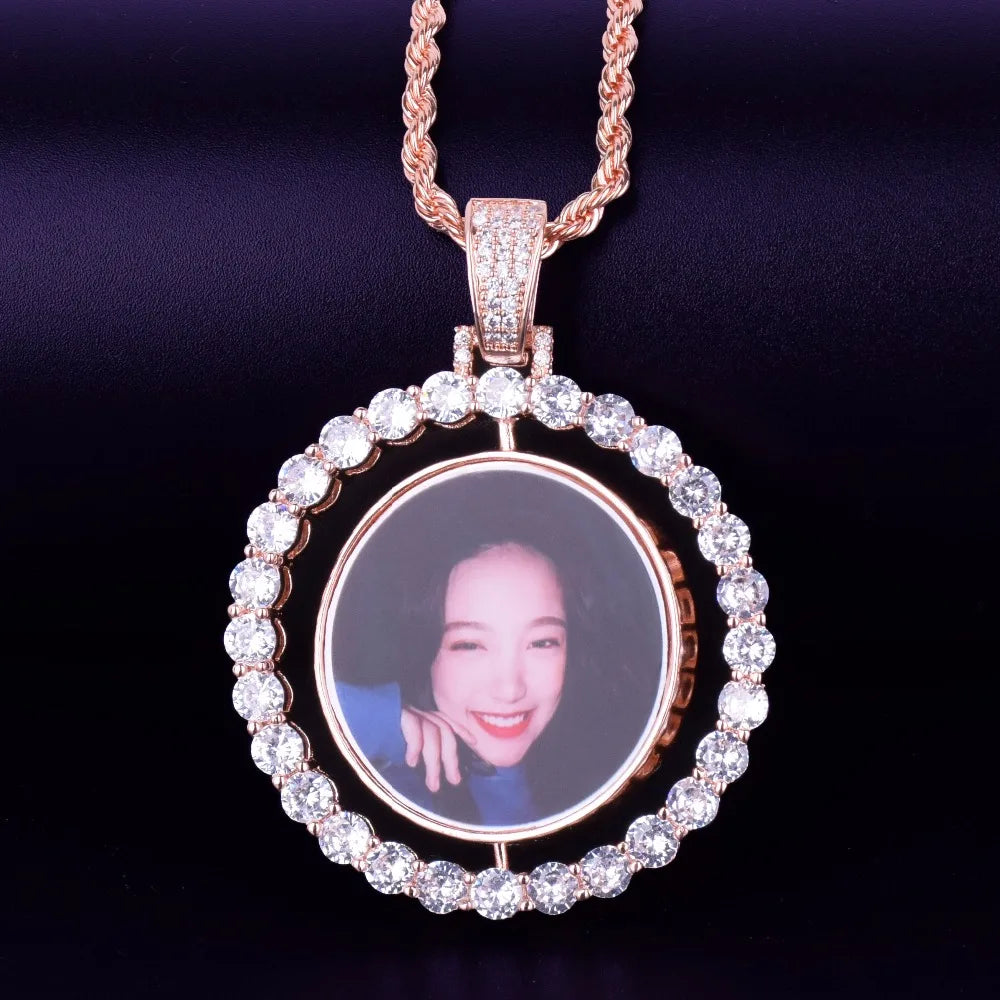 Spinning Double-Sided Custom Photo Pendant