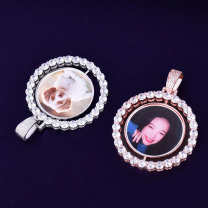 Spinning Double-Sided Custom Photo Pendant