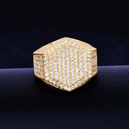 Iced Out Hexagon Ring