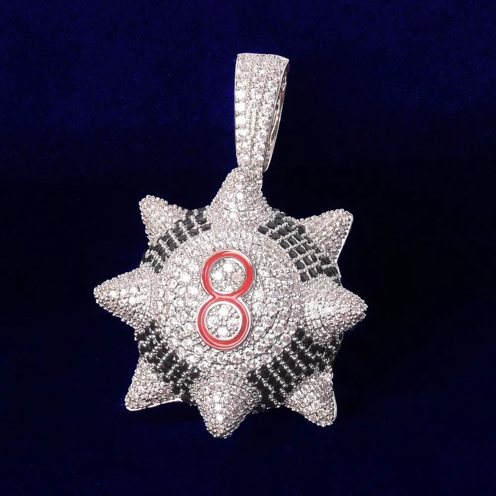 Spiked 8 Ball Pendant