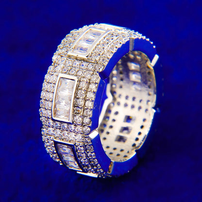 Iced Out Baguette Ring