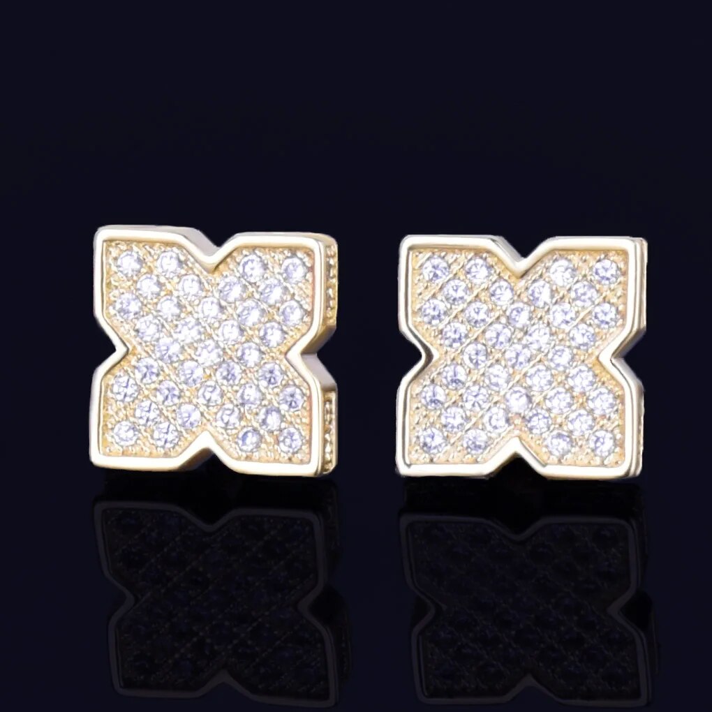 X Shape Stud Earring