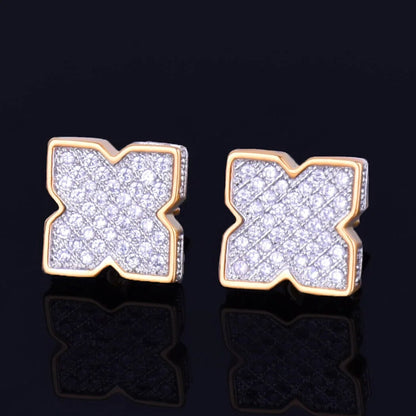 X Shape Stud Earring