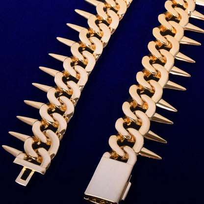 Heavy Spiked Miami Cuban Link Chain