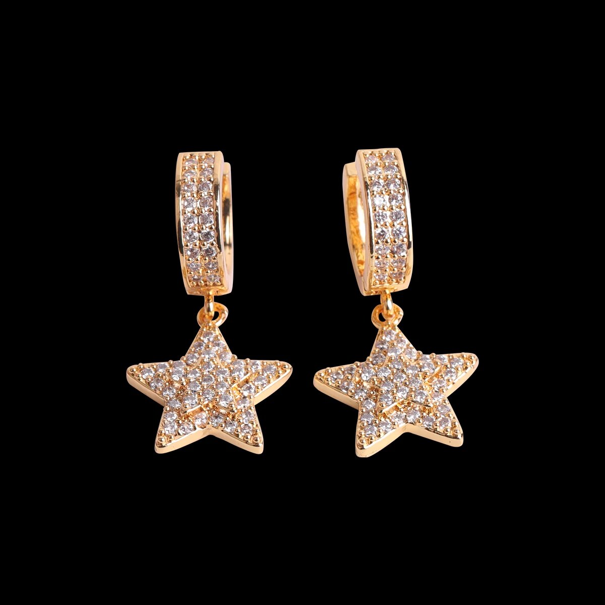 Iced Out Star Earrings