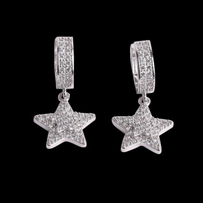 Iced Out Star Earrings