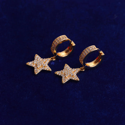 Iced Out Star Earrings