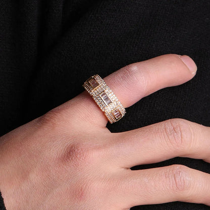 Iced Out Baguette Ring