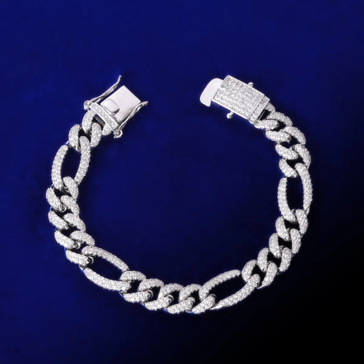 Iced Out Figaro Bracelet