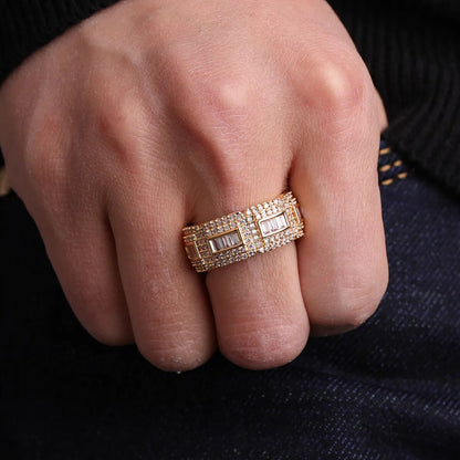 Iced Out Baguette Ring