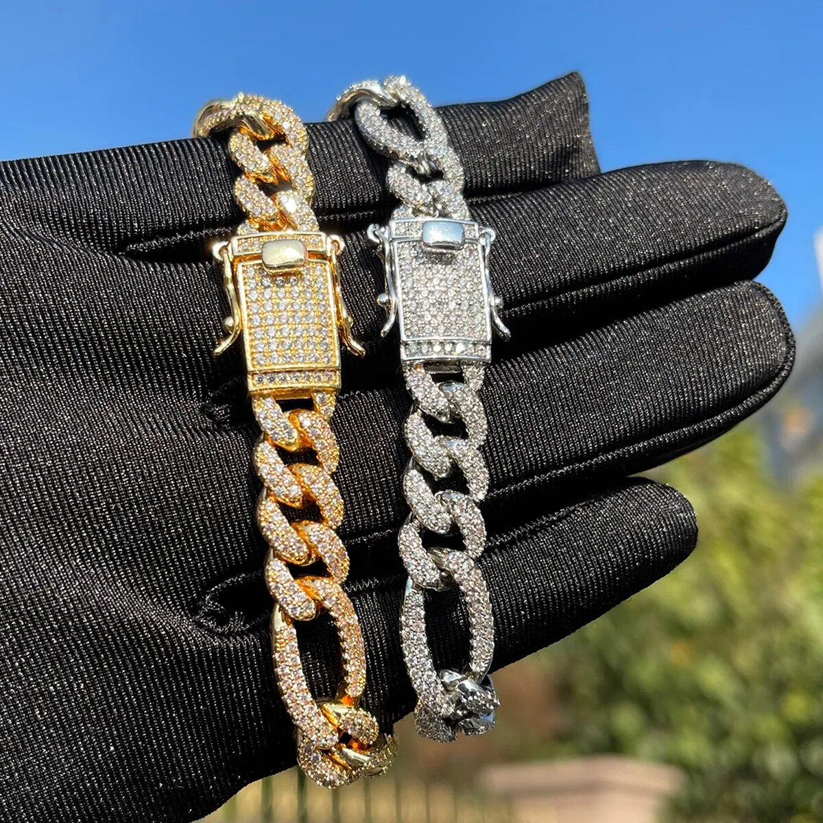 Iced Out Figaro Bracelet