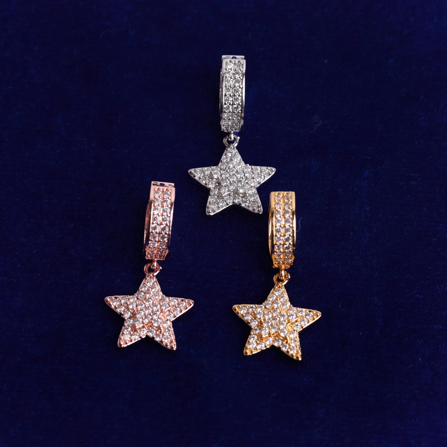 Iced Out Star Earrings